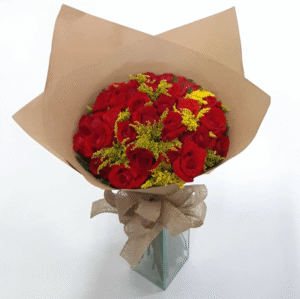 Buquê de Rosas Vermelhas e Tango Artesanal